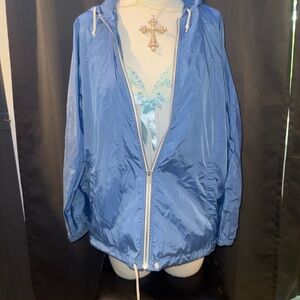 Eddie Bauer Blue light weight wind breaker jacket